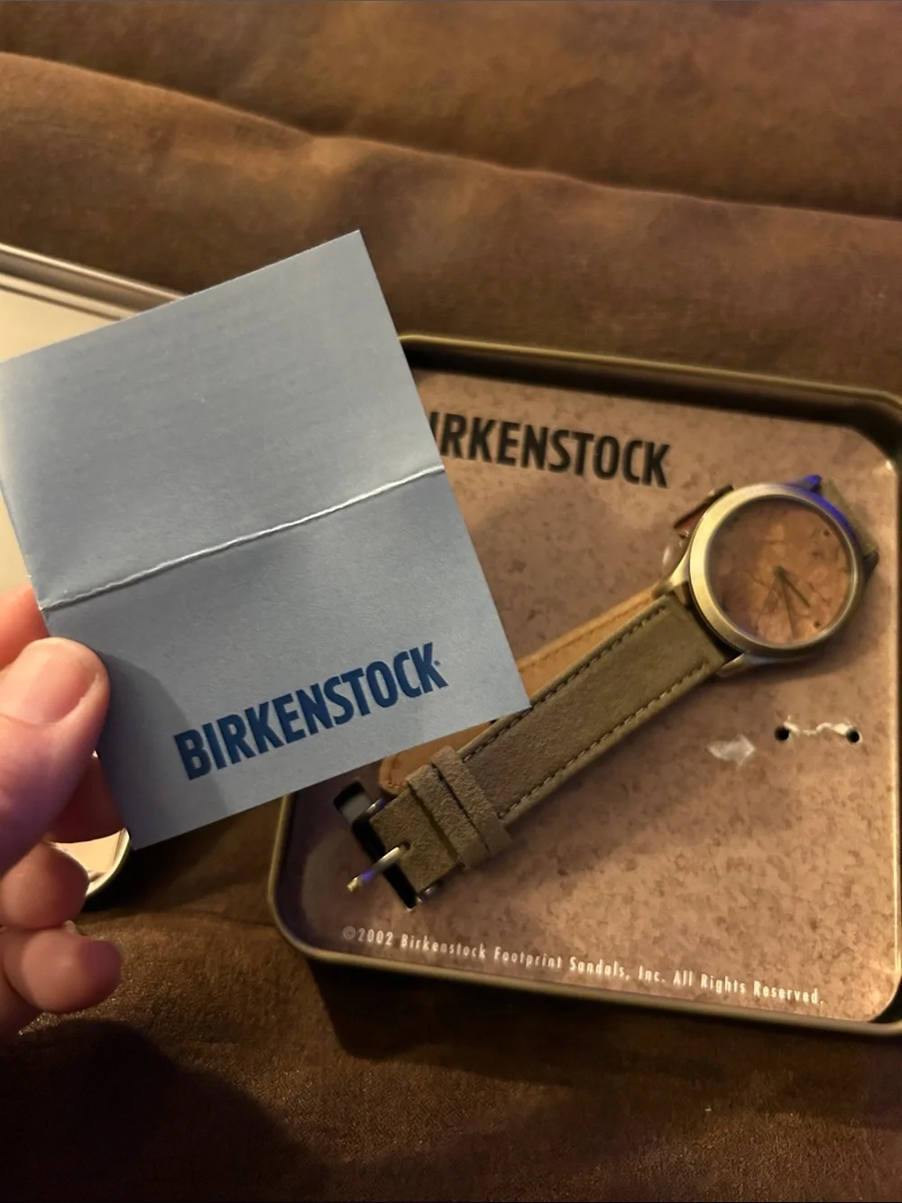 Birkenstock Fossil limited edition footprint sandals watch with tin 2002 y2k